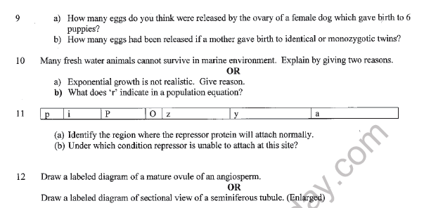 CBSE Class 12 Biology Question Paper 2021 Set B Solved